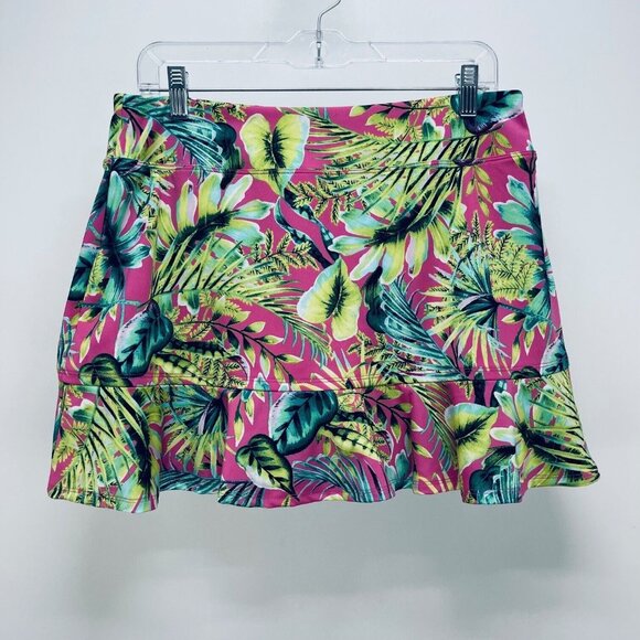 Tommy Bahama Dresses & Skirts - TOMMY BAHAMA Skort Skirt Size L Women’s Golf Tropical Floral Print Ruffle Hem